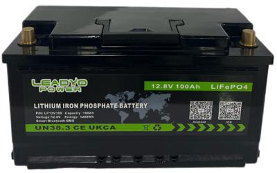 China L4 L5 12.8V 100Ah LiFePO4 batterij met CE/UN38.3/MSDS-certificaten voor RV camper van Te koop