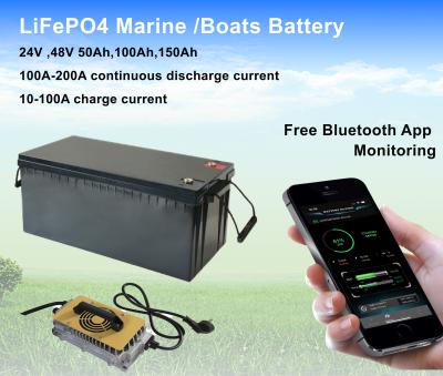 China With Lithium battery RS485 CAN 48V 51.2V 100Ah 48V batteries boat LiFePO4 48V 100Ah for sale
