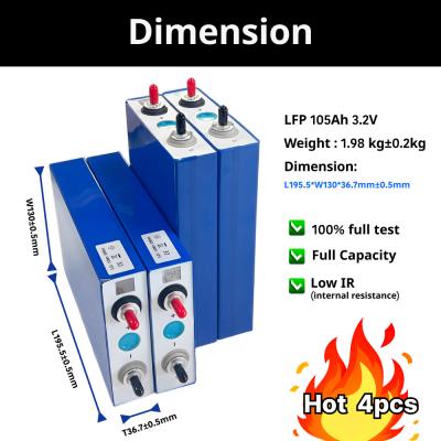 Китай Литий перезаряжаемый 4,2 Вт 105 Ач LiFePO4 батарея Призматическая ячейка продается
