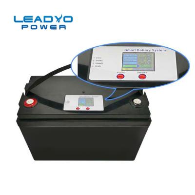 Chine Affichage d'affichage à cristaux liquides de la batterie Lifepo4 Smart de phosphate de fer de lithium de LEADYO 12V 100ah à vendre