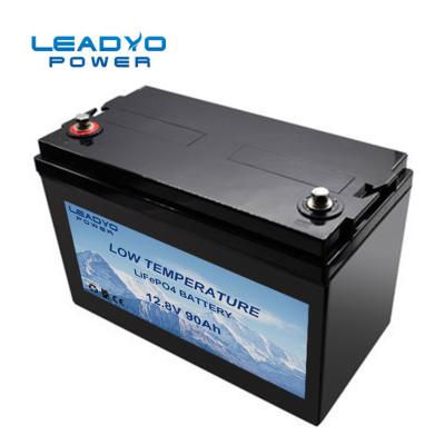 China 12kg 90Ah Low Temperature LiFePO4 Battery 12V Lithium Iron Phosphate Battery for sale