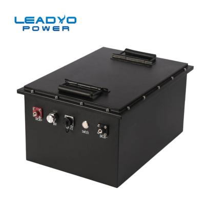 China 48V 100Ah Floor Cleaning Machine Battery Deep Cycle LiFepo4 AGV Battery Pack for sale