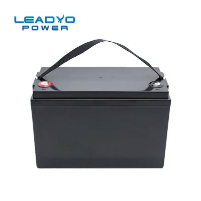 China Batería de la batería recargable Lifepo4 de LEADYO 12V 100Ah ciclo vital de larga vida de 5000 veces en venta