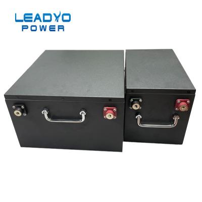 China caixa do metal do preto da bateria de Ion Deep Cycle rv do lítio 12V com BMS esperto à venda