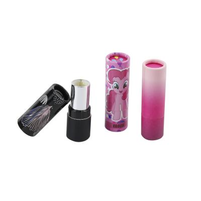China Silver Mechanism Paper Lipstick Tube Case Diam 20mm Height 70mm for sale