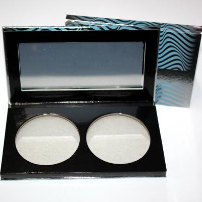 China 2 Pans Diam 59MM Contour Highlight Palette With Outer Shiny Silver Paper for sale