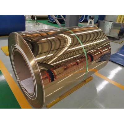 China 1mm 0.8mm Hot Rolled Steel Coil SS 316 304 PVD Mirror Ti - Gold for sale