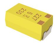 China Condensador de tantalio del soporte de la superficie de polímero de Kemet T520B157M006ATE045 en amarillo en venta