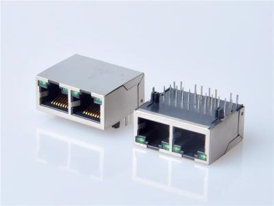 China rj45 connector with integrated magnetics  1000base，with LEDs for sale