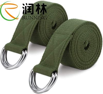 China Polyester Cotton D Ring Yoga Strap Stretches For Flexibility And Physical Therapy for sale