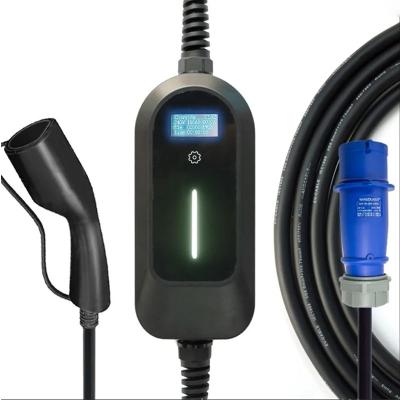 China 1 Phase 16a Portable EV Charger 2 Ac Home Ev Charging Station for sale