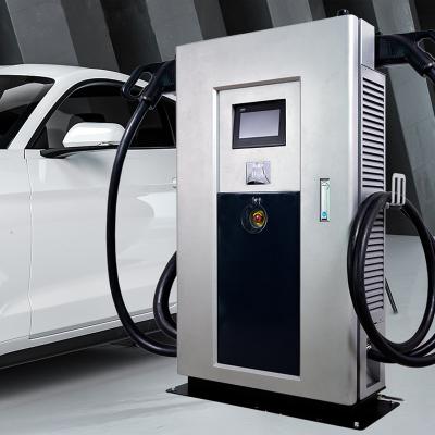 China 60KW DC EV Charging Stations LED Screen Electric Vehicle Charging Pile for sale