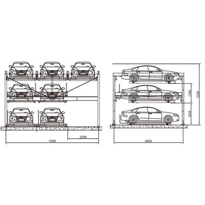 China Parts Steel Parking Car Lift Vertical Rotating Parking System en venta