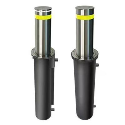 China Remote Control Hydraulic Retractable Bollards Cylindrical Steel Safety Bollards for sale