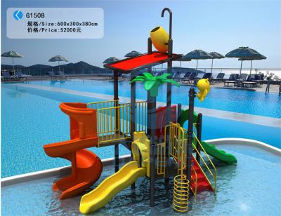 China HDG Steel Childrens Garden Water Slide Fiberglass Small Water Slide Pool for sale