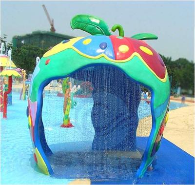 China Apple Swimming Pool Fountains And Waterfalls Water House Fiberglass For Kids for sale