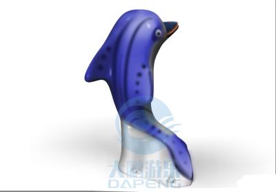 China Playground Aqua Water Toys Fiberglass Dolphin Sprinkler For Splash Pad for sale