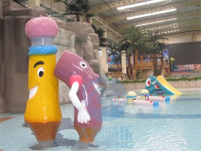China Aqua Park Spray Pencil Shape Fountains For Children Splash Zone for sale