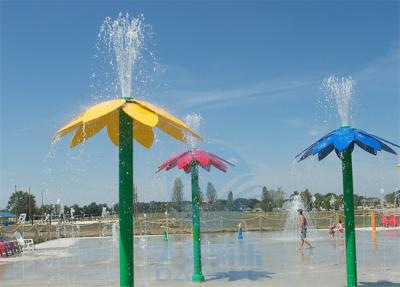 China Aqua Park Water Splash Pad Colorful Flower Style Water Park Fountain 3.0m Height for sale