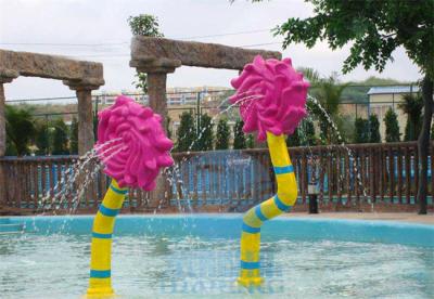 China Glass Fiber Water Splash Pad Anti Static Children Rose Flower Water Spray Park for sale