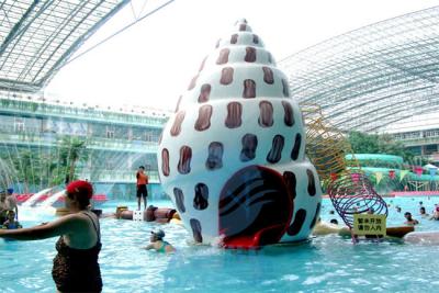 China Conch Water Play Slide Fiberglass Small Swimming Pool Splash Pad Rust Proof for sale