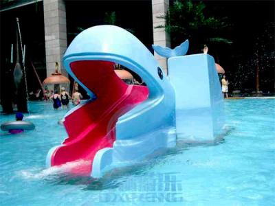 中国 子供の小型プールのスライドのクジラのカエルはガラス繊維のプールのスライドを形づけた 販売のため