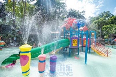 China Adventure Park Rain Splash Pad Toys Fiberglass Column Fountain Spray Set for sale
