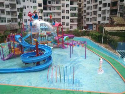 China Residential Playground Water Slide Aqua Park Fiberglass Water House For Children for sale