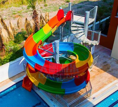 China Anti Ultraviolet fade Swimming Pool Water Slide Fiberglass Colorful Water Slide for sale