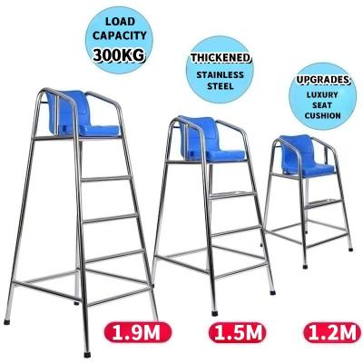 China Rts Water Park 304 Stainless Steel Lifeguard Chair Sliver+Blue Other Water Play Equipment for sale