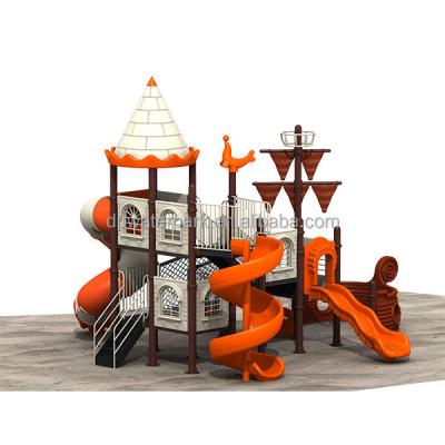 China 2023 Hot Sale Corsair Style Kids Park Equipment Custom Outdoor Playground Plastic Slide for Children for sale