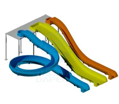 China Outdoor Water Park Amusement Kid Play Sets above Ground Pool Water Slide for sale