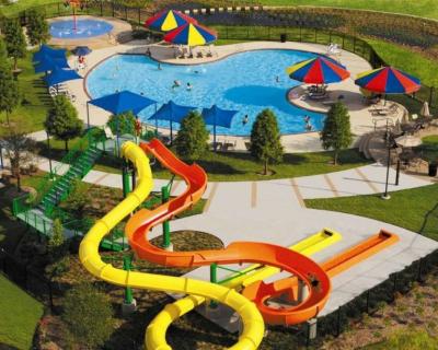 China Schwimmbad im Freien Wasserpark Rutsche Glasfaser Kinder Spiele Ausrüstung Glasfaser Rutschen Set zu verkaufen