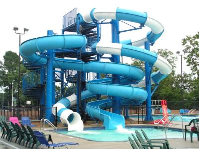 China Kids Playground Outdoor Games Commercial Swimming Pool Equipment Water Slide Set Fiberglass For Adults en venta