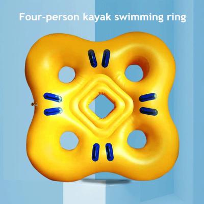 China OEM Slide Raft Swim Ring Tube Floating Multi - Person With Handle For Water Park for sale