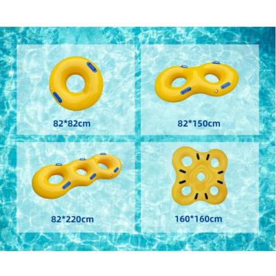 China Yellow Thickened Plastic Swim Ring Kayak For Water Park Slide Play for sale