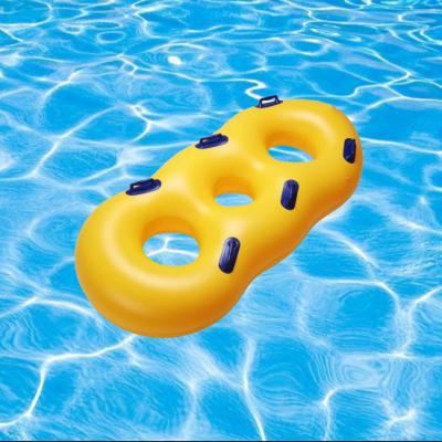 China OEM Yellow PVC Heavy Duty Inflatable Swimming Ring for Water Park Party for sale