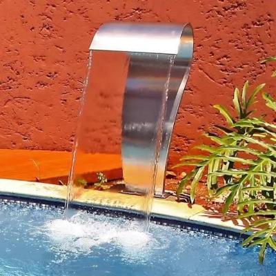 China Metal Swimming Pool Accessories SPA Stainless Steel Fountain Head Cascade Outdoor Waterfall en venta