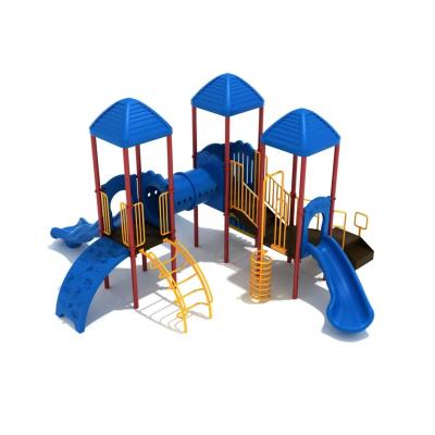 China ODM LLEPE Outdoor Playground Playhouse With Tube Plastic Slides for sale