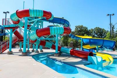 China OEM Water Amusement Park Facilities Ground Pool Tube Big Water Slide for sale