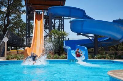 China OEM Water Amusement Park Children Swimming Equipment Fiberglass Slide for sale