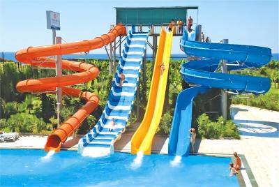 China Customized Color Fiberglass Water Park Slide Outdoor Water Games Park Pool Equipment For Kids for sale
