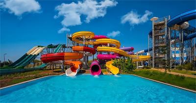 China 7m Width Private Pool Water Slides Children Amusement Park Games Amuse Ride for sale