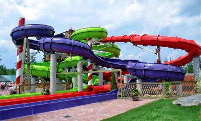 China ODM Outdoor Amusement Park Rides Water Toys Fiberglass Slide Prices en venta