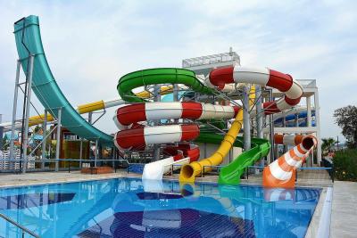 China ODM Amusement Aqua Water Park Swim Pool Kid Rides Fiberglass Slide for sale