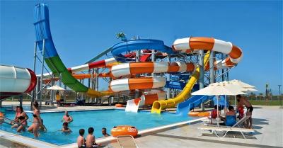China ODM Child Amusement Park Swimming Pool Equipment Fiberglass Toys Water Slides à venda