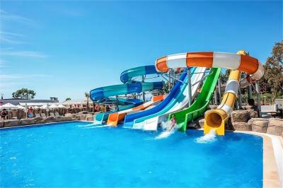 China OEM Outdoor Commercial Amusement Park Carnival Ride Fiberglass Water Slide Sets à venda