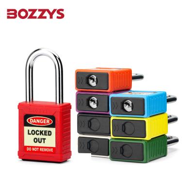 China safety lockout padlocks with 6.2*38mm hardened steel shackle and Luminous Warning Label for Industrial lockout-tagout for sale