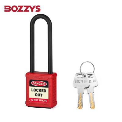 China red Insulated safety Lockout padlocks alike with key Custom laser coding and Luminous Warning Label for sale