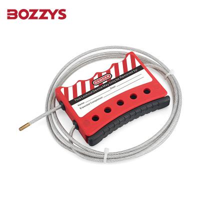 China Multipurpose Custom Label Adjustable Cable Lockout With 4 Mm UV PVC Coated Steel Cable for sale